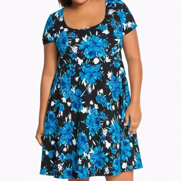 torrid Dresses & Skirts - Sold TORRID 1X blue floral skater dress